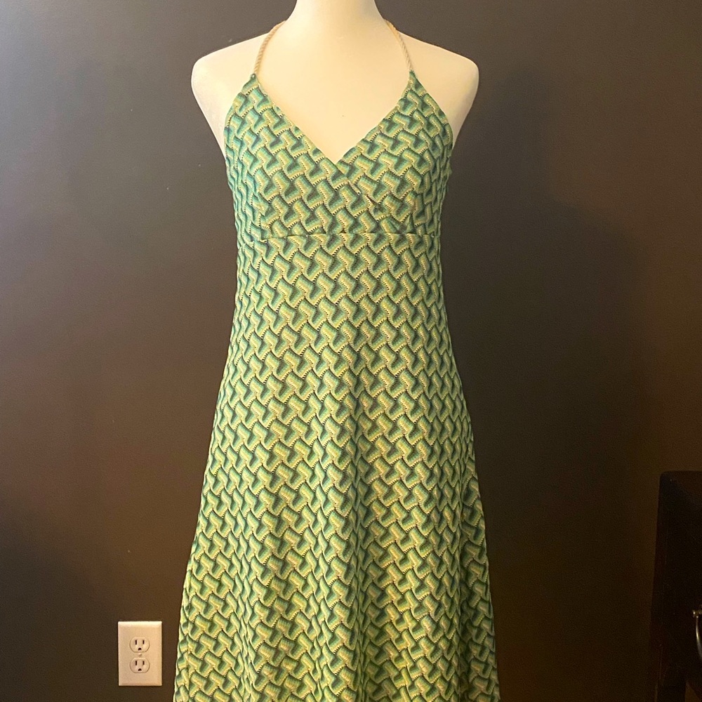 Ann Taylor Loft textured sundress with cord tie